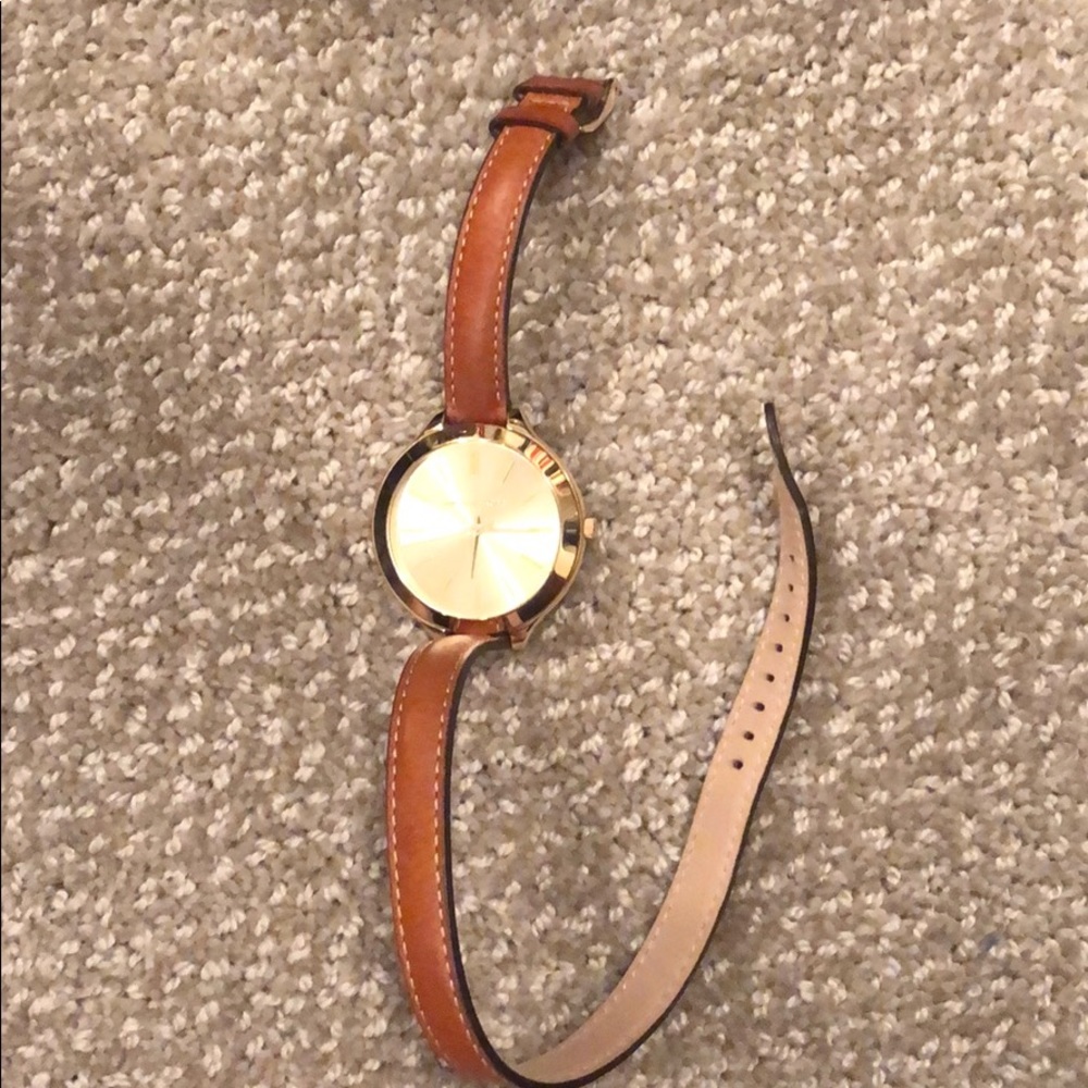 Michael Kors Wrap Leather and Gold Watch